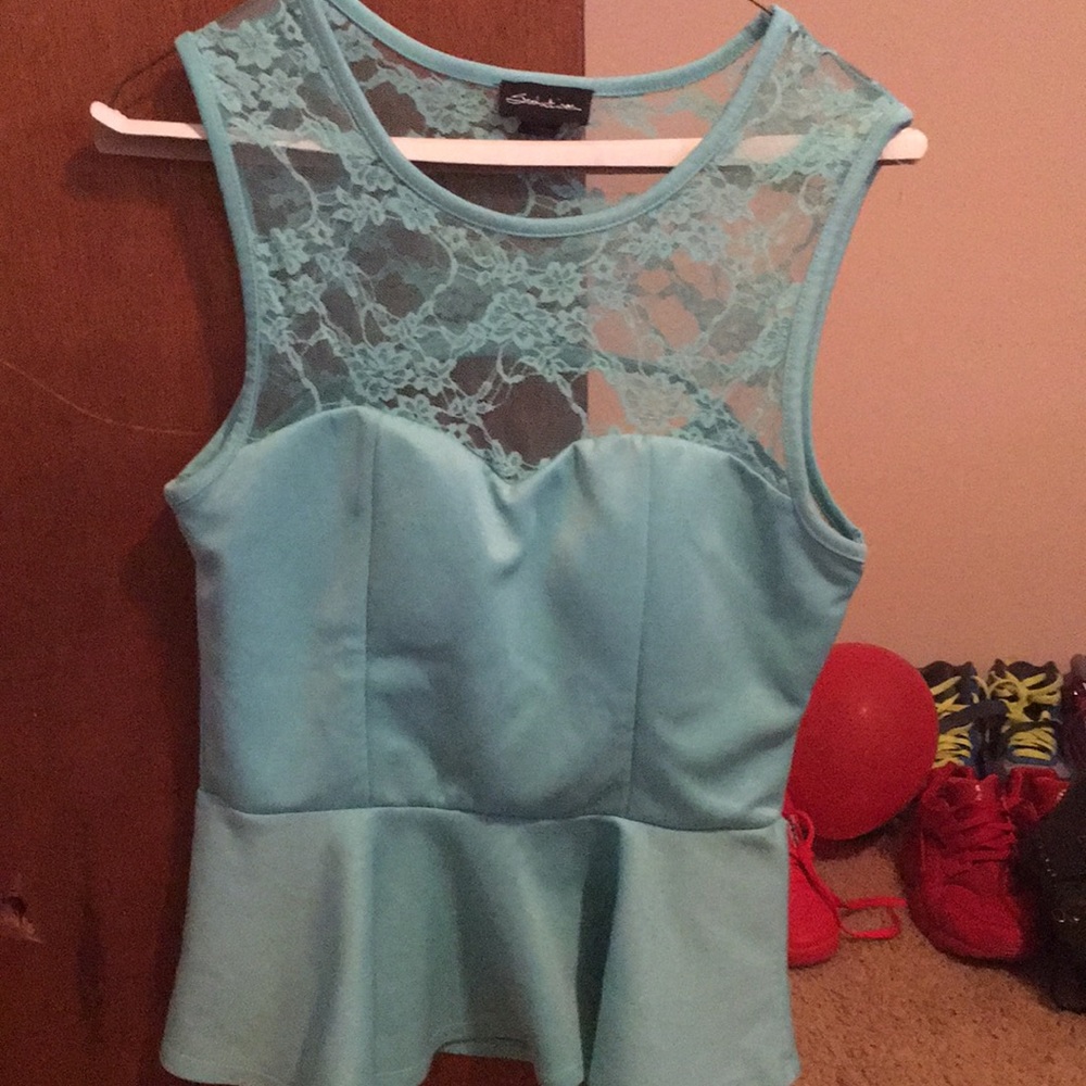 Nice lace shirt with slightly open back